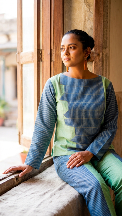Edifice Trouser Set | Handwoven Organic Cotton Co-Ord Set