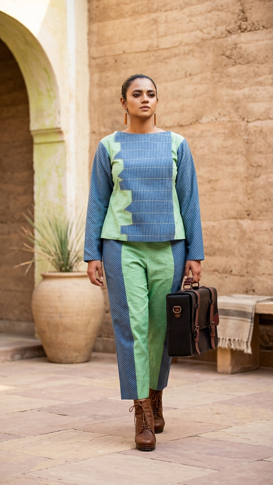 Edifice Trouser Set | Handwoven Organic Cotton Co-Ord Set