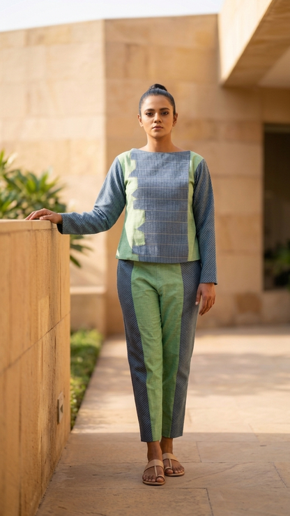 Edifice Trouser Set | Handwoven Organic Cotton Co-Ord Set