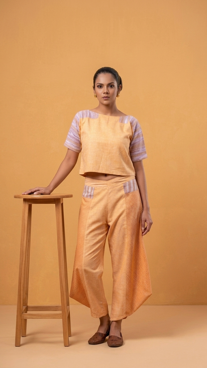 Limestone Trouser Set | Handwoven Organic Cotton Co-Ord Set