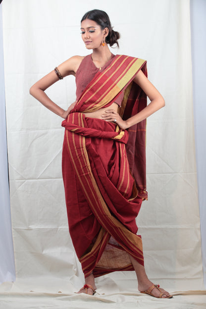 Manjestha Rhezzo | Handwoven Naturally Dyed Cotton Saree