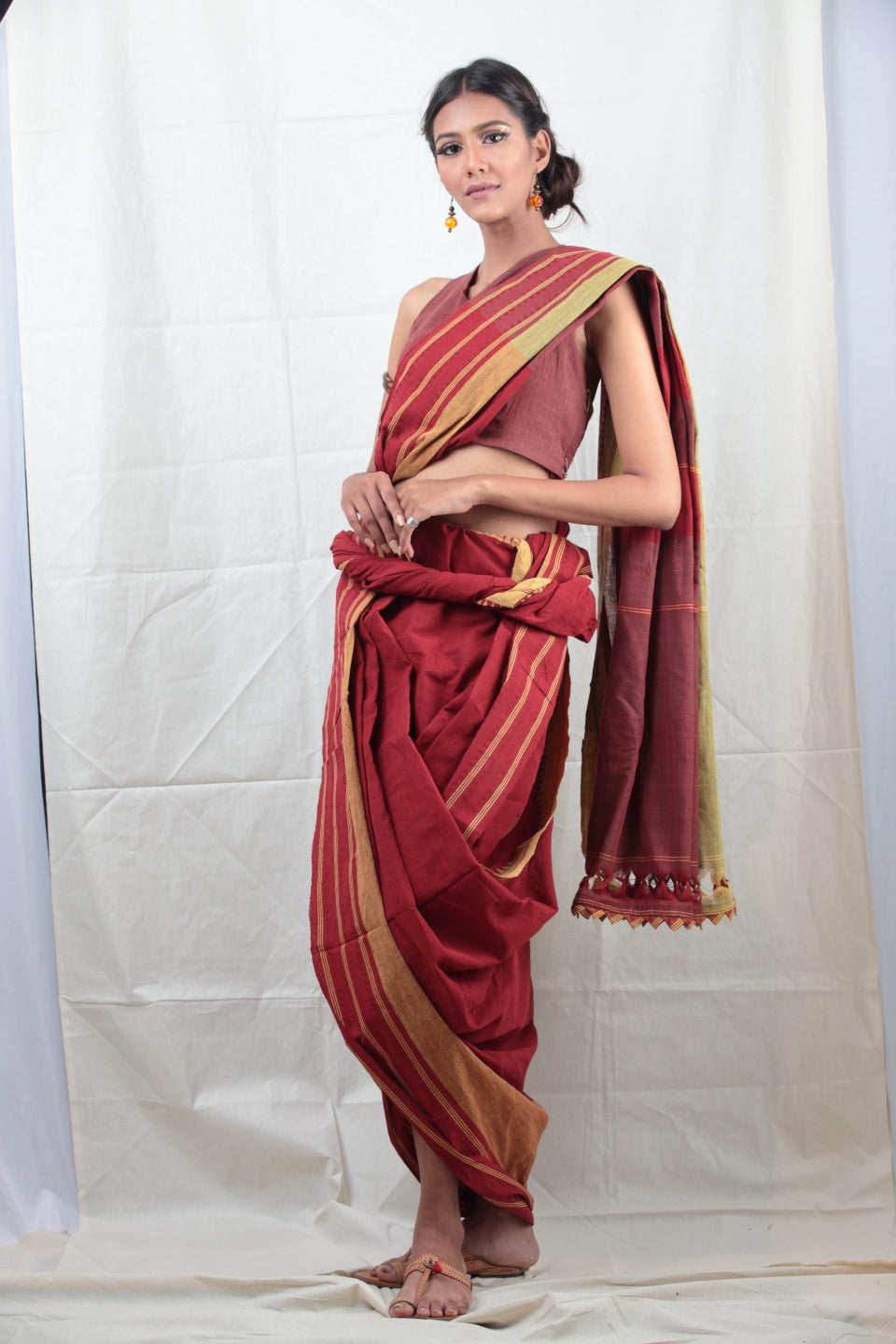 Manjestha Rhezzo | Handwoven Naturally Dyed Cotton Saree