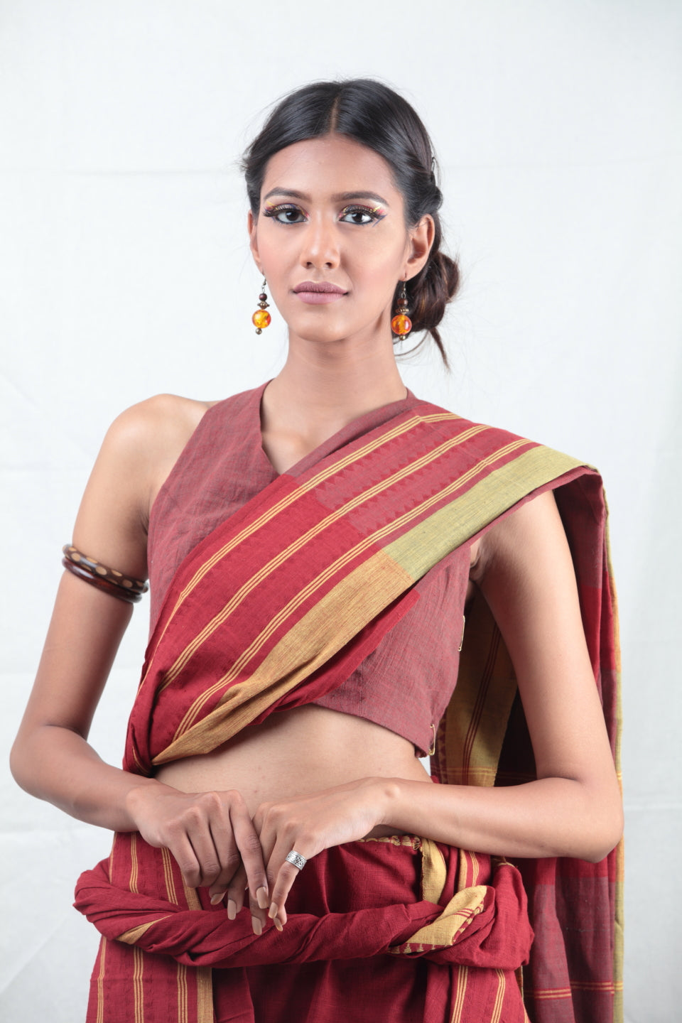 Manjestha Rhezzo | Handwoven Naturally Dyed Cotton Saree