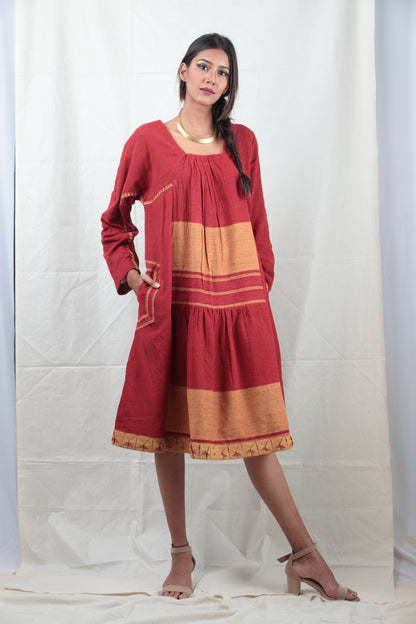 Manjestha Tiered Panel Dress