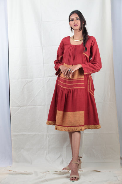 Manjestha Tiered Panel Dress