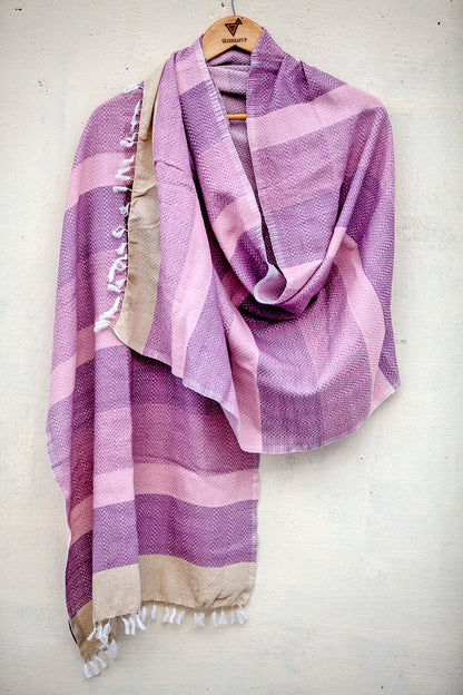 Jamuni Check Stole | Handwoven Organic Cotton Stole