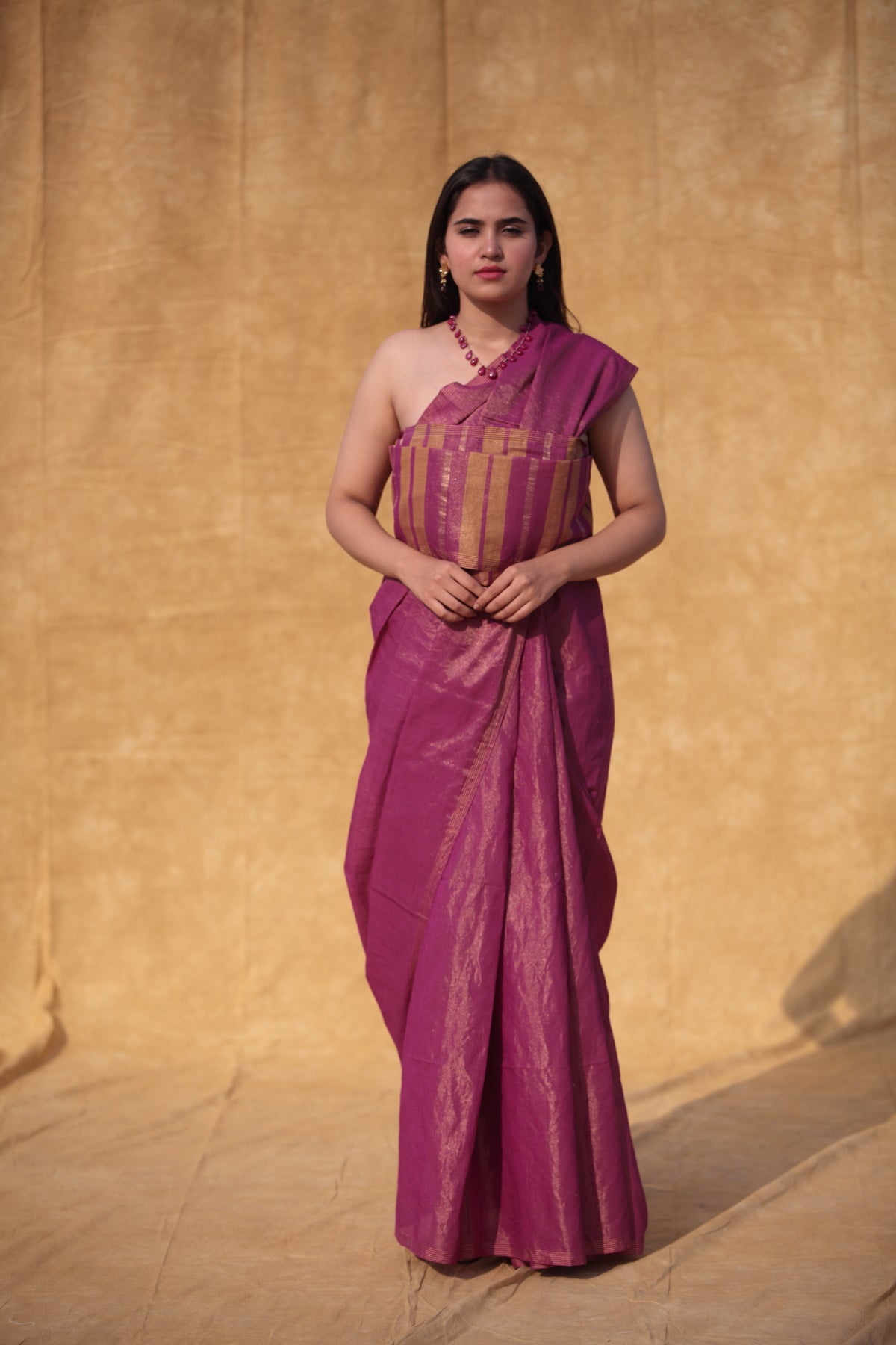 Zartari | Manik Swarn – Handwoven Cotton Zari Tissue Saree