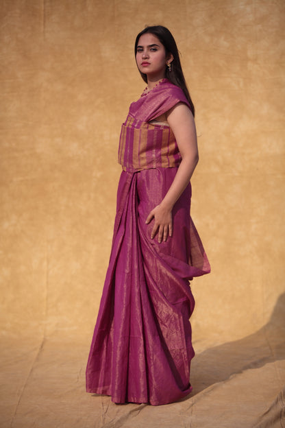 Zartari | Manik Swarn – Handwoven Cotton Zari Tissue Saree