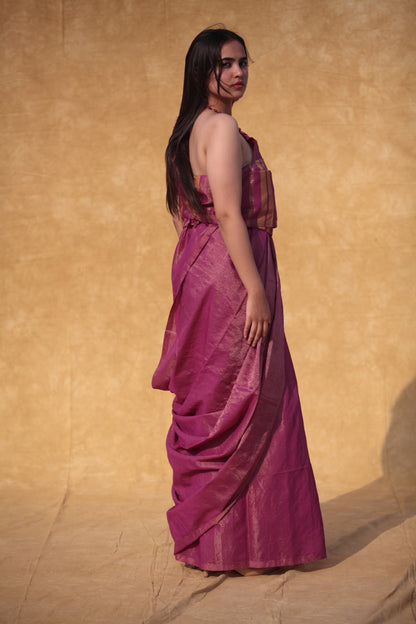 Zartari | Manik Swarn – Handwoven Cotton Zari Tissue Saree