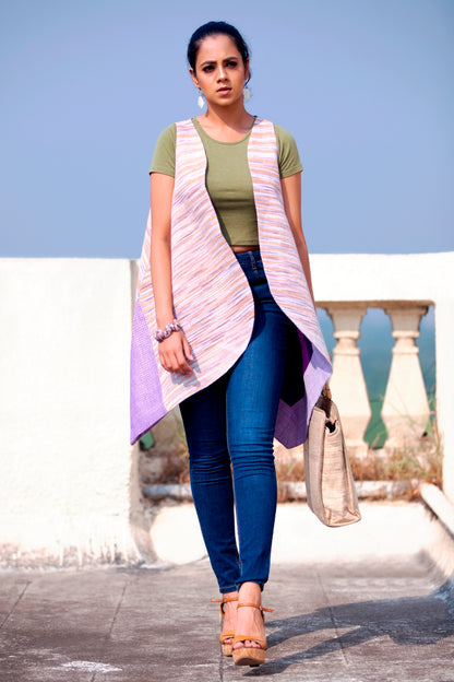 Quartz | Handwoven Cotton Gilet Jacket