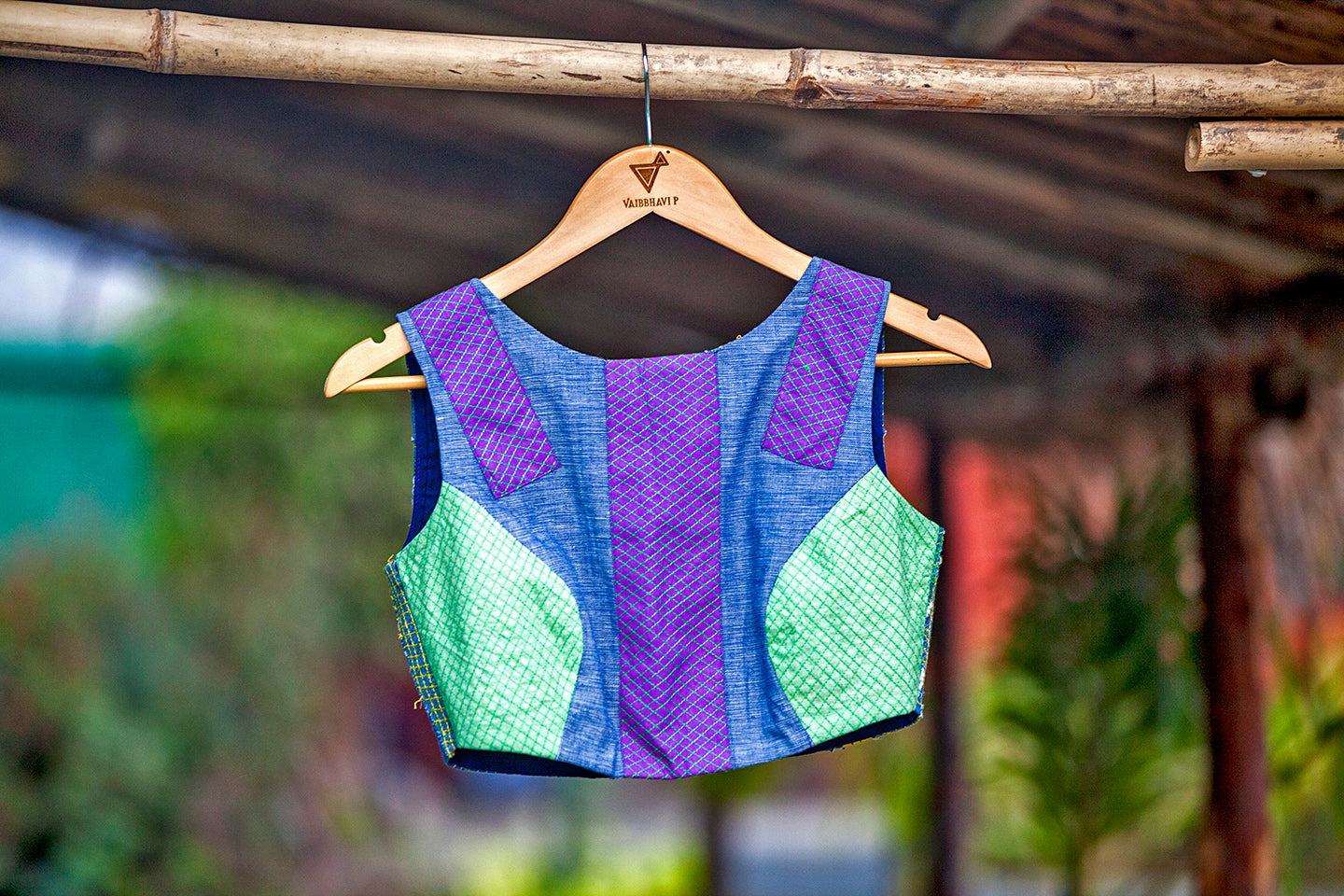 Granite | Upcycled Handwoven Patchwork Blouse
