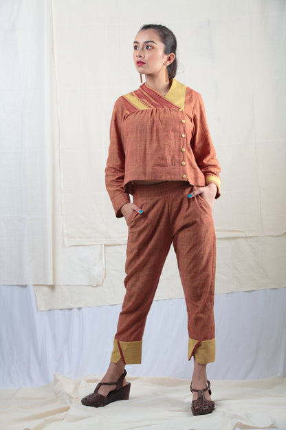 Anar | Handwoven Cotton Cropped Trousers