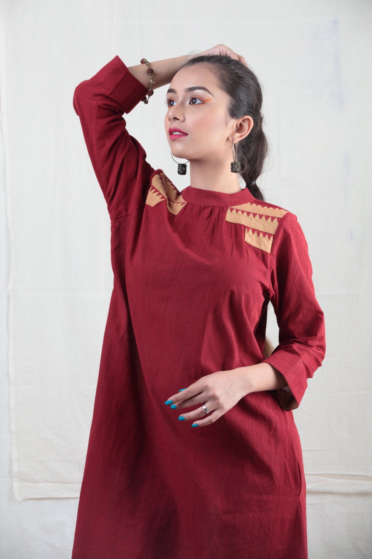 Manjestha | Naturally Dyed Handwoven Cotton Tunic