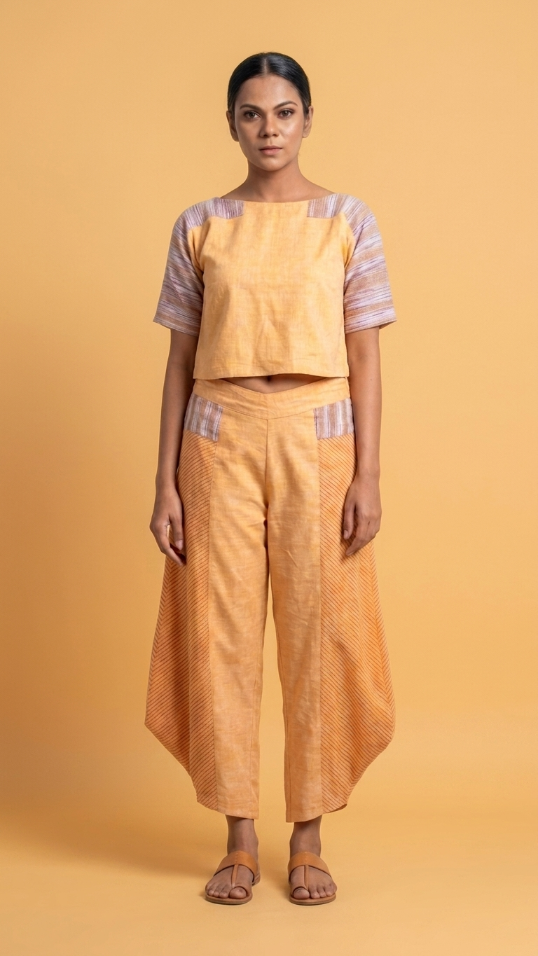 Limestone Trouser Set | Handwoven Organic Cotton Co-Ord Set