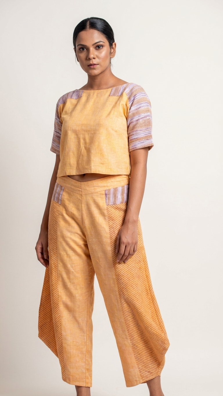 Limestone Trouser Set | Handwoven Organic Cotton Co-Ord Set